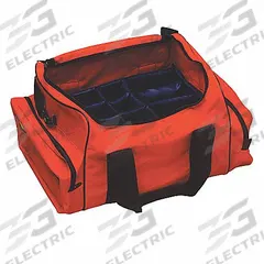 EMI Trauma Bag: 20 in L x 12 1/2 in W x 9 in H, Cordura Nylon, Orange, 11-20 in, 11-20 in/30+ in (MPN 802). Key specifications — Color: Orange; Closure Type: Zipper; Features: Padded Compartments; Brand: EMI.