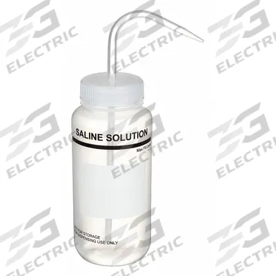 APPROVED VENDOR Wash Bottle: 500 mL, Saline Solution, Wide, Std Spout Spout, White - Wide Mouthed Standard Spout Wash Bottles