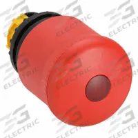 EATON Contact Block: Illuminated, Mushroom Head Profile, Non-Metallic, 22 mm, 2NC (MPN M22-PVL-K02-230R). Key specifications — Brand: EATON; Action: Maintained; Series: M22; Push Button Material Type: Non-Metallic.