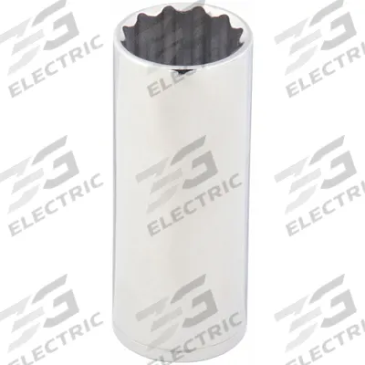 WESTWARD Socket: SAE, 1/2 in Drive Size, 5/8 in Socket Size, 12-Point, Deep, Chrome - 1/2" Drive Hand Sockets