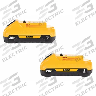 DEWALT Battery: 20V MAX*, 3 Ah, 2 Batteries Included, 20V DC - DEWALT Cordless Tool Batteries