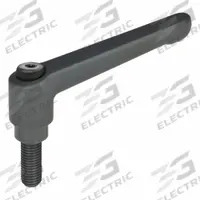 JW WINCO Adjustable Handles; Adjustable Levers: Zinc w/ Steel Thread, 3/8"-16 Thread, 3.62 in Lg (MPN 6T50A04K). Key specifications — Brand: JW WINCO.