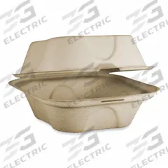 WORLD CENTRIC Carry-Out Food Container: Tan, Hinged Lid Container Container, 1 Compartments, 500 PK (MPN TO-SC-U15B-LFP). Key specifications — Color: Tan; Microwave Safe: Yes; Material: Fiber; Shape: Rectangular; Brand: WORLD CENTRIC.