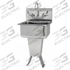 SANI-LAV Hands-Free Sink: 41 1/2 in Overall Ht, 19 in Bowl Lg, 10 in Bowl Dp, 0.5 gpm Flow Rate (MPN 521FL-0.5). Key specifications — Includes Side Splash: Side Splash Not Included; Brand: SANI-LAV.