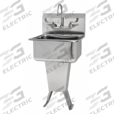 SANI-LAV Hands-Free Sink: 41 1/2 in Overall Ht, 19 in Bowl Lg, 10 in Bowl Dp - One-Station Freestanding Hand Sinks with Faucets