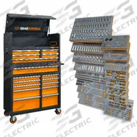 GEARWRENCH Mechanic Tool Set: 873 Total Pcs, Metric/SAE, 1/4 in/3/8 in/1/2 in Socket Drive Size (MPN MEGAMOD873). Key specifications — attr538253: GEARWRENCH; attr548973: Yes; attr548974: Yes; attr548975: Yes; attr548983: (72) Tooth Ratcheting Wrenches.