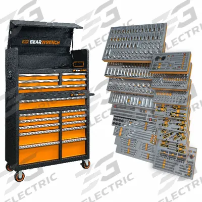 GEARWRENCH Mechanic Tool Set: 873 Total Pcs, Metric/SAE - Tool Sets with Foam Inserts & Rolling Tool Cabinet