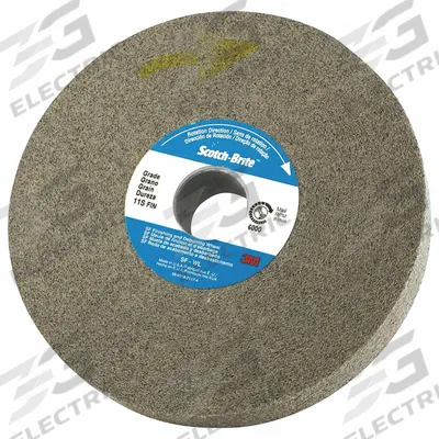 SCOTCH-BRITE Convolute Wheel: 6 in Dia x 1 in W, 1 in Arbor, Silicon Carbide, Fine, Medium (6) - Light Deburring & Finishing Wheels for Stainless Steel & Nickel Alloys