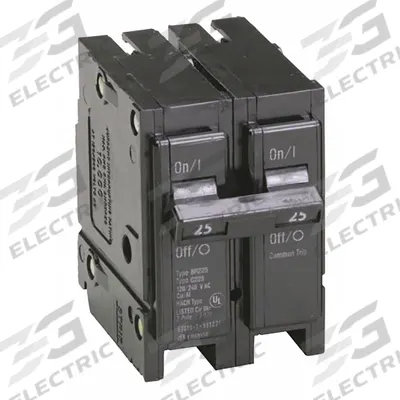 EATON Circuit Breaker: 25 A, 120/240V AC, Single Phase, 10kA at 120/240V AC - BR & BD Series