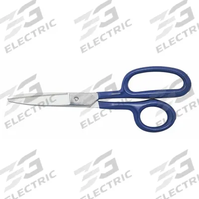 KLEIN TOOLS Carpet Shears: Right-Hand, 9 in Overall Lg, Straight, Steel, Fine - Plastic-Handle Scissors