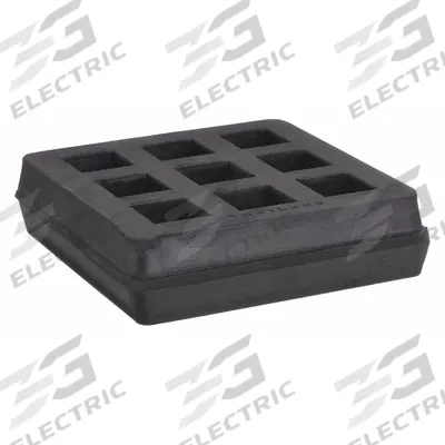 MASON Vibration Isolator Pad: Neoprene, Waffle Pad Top, 3 in Lg, 3 in Wd, 3/4 in Ht - Vibration-Isolating Pads & Sheets