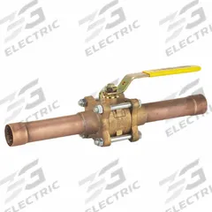MILWAUKEE VALVE Manual Two-Way Ball Valve: 2 in, Bronze, Straight, MNPT x Tube, Full Port Ball Port (MPN 17907). Key specifications — Brand: MILWAUKEE VALVE; Cleaned and Bagged: Valve Cleaned and Bagged; Handle: Locking Lever.