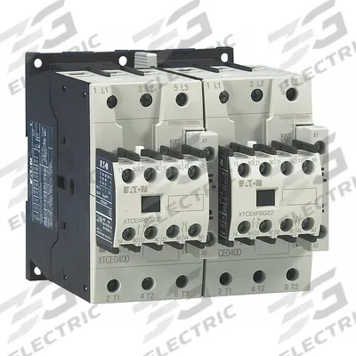EATON Magnetic Contactor: Reversing, 3 Poles, 3NO Contacts, 50 A - Reversing IEC Contactors