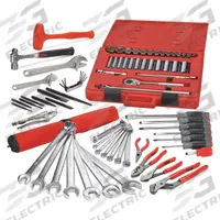 PROTO Master Tool Set: 78 Total Pcs, SAE, 1/2 in Socket Drive Size, Tool Box (MPN J99301A). Key specifications — attr538253: PROTO; attr548973: (1) Slip-Joint Pliers; attr548974: (4) Slotted Screwdrivers; attr548975: (3) Accessories; attr548983: (2) Adjustable Wrenches.