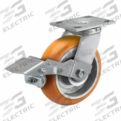 ALBION Caster: Debris-Resistant/Quiet-Roll/Shock-Absorbing, Kingpinless Swivel - Medium-Duty General-Purpose Kingpinless Plate Casters