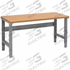 TENNSCO Workbench: Adj Ht, Tempered Hardwood, 60 in x 36 in, 1,900 lb Overall Load Capacity, Gray (MPN WBA-1-3660C). Key specifications — Brand: TENNSCO.