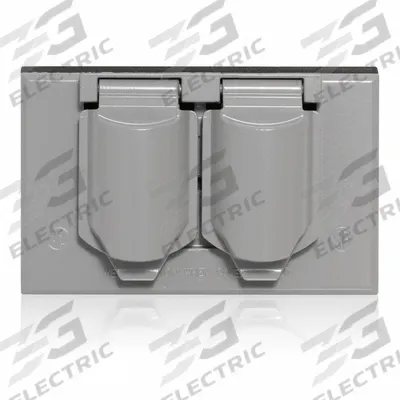 LEVITON Weatherproof Cover: Aluminum/Zinc, Duplex - Aluminum & Zinc Weatherproof Electrical Box Covers