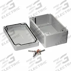 HAMMOND Enclosure: Die-Cast Aluminum, 4 in x 3 in x 2 in, NEMA 12/13/4/4X/6/6P, Screw On (MPN 1590Z120GY). Key specifications — Brand: HAMMOND; Closure Method: Screws; Knockouts: Not Included.