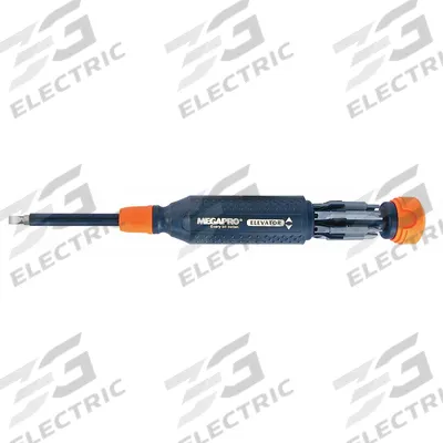 MEGAPRO Multi-Bit Screwdriver: Phillips/Slotted/Spanner/Torx Tip, 14 Tips - Security Multi-Bit Screwdrivers