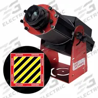 LASERGLOW TECHNOLOGIES Fixed Image Projector: Projector, Lens and Image Template, Red/White/Yellow (MPN HSV3F057X). Key specifications — Brand: LASERGLOW TECHNOLOGIES; Includes: Power Supply; Laser Color: Yellow; Watts: 300 W; Legend/Background Color: Hazard Zone - 8 Danger; Manufacturer Part Number: HSV3F057X; Product Type: Projector, Lens and Image Template.