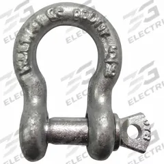 APPROVED VENDOR Anchor Shackle: Anchor Shackle, 2,500 lb Working Load Limit, Alloy Steel, Silver (MPN 55AY17). Key specifications — Body Color: Silver; Brand: APPROVED VENDOR.
