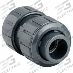 ASAHI Ball Check Valve: Ball, Inline Valve Body, PVC, 1/2 in Pipe Size, True Union Socket, Std, EPDM (MPN 1210005). Key specifications — Brand: ASAHI.