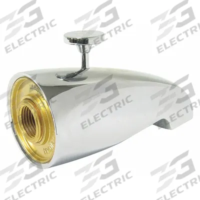 KISSLER Diverter Tub Spout: 3/4 in Connection Size, Slip-Fit Connection - Bathtub Spouts with Pull-Up Diverters