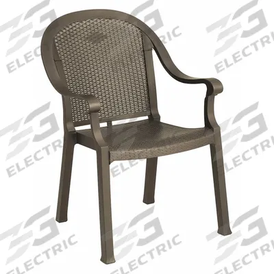 GROSFILLEX Armchair: Bronze, Bronze, Glossy, 17 in Seat Ht, 23 in Seat Wd - Armchairs & Sidechairs