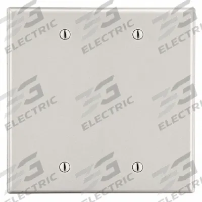 HUBBELL Wall Plate: Blank, 2 Gang, Almond - General Purpose Wall Plates