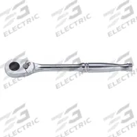 WESTWARD Hand Ratchet: Pear, Reversible, 8 1/2 in Overall Lg, Chrome, 4.3° Min Arc Swing (MPN 440G15). Key specifications — attr1205598: Reversible; attr1205605: Quick-Release Included; attr1205626: Chrome; attr1205607: Pear; attr1205624: WESTWARD.