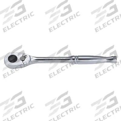 WESTWARD Hand Ratchet: Pear, Reversible, 8 1/2 in Overall Lg, Chrome - Standard-Head Ratchets