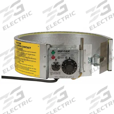 APPROVED VENDOR Drum Heater: 115V AC, 1,500 W Watts, 200°F to 400°F, Drums - Drum & Bucket Band Heaters