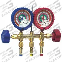 IMPERIAL Manifold Gauge: 2 Valves, 3 Hoses, Series 400, For R-22/R-404A/R-410A (MPN 421-C). Key specifications — Product Type: Manifold Gauge Set; For Refrigerant Type: R-410A; Brand: IMPERIAL; Gauge Boots: Yes.