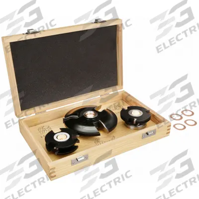 WESTWARD Router Bit Set: Fractional Inch, 3 Pieces - Carbide-Tipped Router Bit Sets