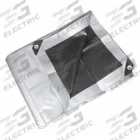 APPROVED VENDOR Tarp: 39.33 ft Lg, 38.5 ft Wd, Std Duty, 10.5 mil, Polyethylene, Black/Silver (MPN 5WTP0). Key specifications — Color: Black; Brand: APPROVED VENDOR.