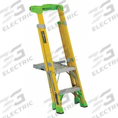 LOUISVILLE LADDER Platform Stepladder: Fiberglass, 375 lb Load Capacity, 25 lb Wt, 14.3 in x 19 in (MPN FCP1402HD). Key specifications — Brand: LOUISVILLE LADDER.