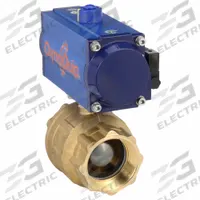 DYNAQUIP CONTROLS Pneumatically Actuated Two-Way Ball Valve: 3 in, Brass, FNPT x FNPT, Two-Piece (MPN PHH2AATSR09210A). Key specifications — Brand: DYNAQUIP CONTROLS; Pilot Solenoid Voltage: 115V AC.