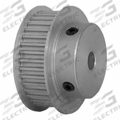 DAYTON Timing Pulley: Curvilinear, Fixed, For 9 mm Belt Wd, 38 Teeth, 3 mm Pitch, Aluminum (MPN 38-3M09-6FA3). Key specifications — Brand: DAYTON; Finish: Clear Anodized; For Belt Series: Powerhouse®.