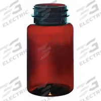 QORPAK Packer Bottle: PET, 250 mL, 8.5 fl oz, Amber, 45-400 mm, No Closure, No Closure, Sampling (MPN PLA-06569). Key specifications — Brand: QORPAK; Graduated: No; Body Color: Amber.