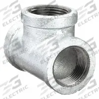 APPROVED VENDOR Metal Pipe Tee: Tee (run x run x branch), 3 in x 3 in x 3 in, Malleable Iron (MPN 2WJ21)