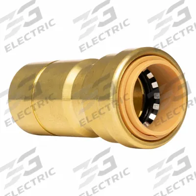 APPROVED VENDOR Push Reducing Coupling: 1 in OD x 3/4 in OD Size, Tube x Push-to-Connect - Standard Brass Push-to-Connect Tube Fittings
