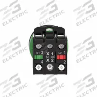 SCHNEIDER Selector Switch: 30 mm Panel Mounting Size, 3 Positions, Short Lever, 1NO/1NC (MPN XB5FK133G5). Key specifications — AC Contact Rating: 3 A @ 240 V; Action: Maintained/Maintained/Maintained; Cam: No Cam Included; DC Contact Rating: 0.55 A @ 125 V; Hazardous Location Specification: Not Rated; Operator Head Material: Plastic; Operator Head Type: Short-Handled Knob; Operator Illumination: Illuminated.