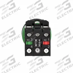 SCHNEIDER Selector Switch: 30 mm Panel Mounting Size, 3 Positions, Short Lever, 1NO/1NC (MPN XB5FK133G5). Key specifications — AC Contact Rating: 3 A @ 240 V; Action: Maintained/Maintained/Maintained; Cam: No Cam Included; DC Contact Rating: 0.55 A @ 125 V; Hazardous Location Specification: Not Rated; Operator Head Material: Plastic; Operator Head Type: Short-Handled Knob; Operator Illumination: Illuminated.