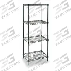 APPROVED VENDOR Wire Shelving Unit: Starter, 36 in x 18 in, 63 in Overall Ht, 4 Shelves, Dry/Wet (MPN 2KPK9). Key specifications — Recommended Environments: Wet; Color: Black; Finish: Powder Coated; Material: Steel; Brand: APPROVED VENDOR.