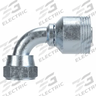 PARKER Hydraulic Crimp Fitting: Steel x Steel, 90° Elbow, -16 For Hose Dash Size - Parker Crimp Hydraulic Hose Fittings with Metric Connection