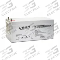 APPROVED VENDOR Sealed Lead Acid Battery: 12V DC, 220 Ah Capacity, 8.66 in Ht, 10.55 in Wd, ABS (MPN 40702). Key specifications — Terminal Connection: Tab with 0.315 in Bolt Hole; Battery Cycle Type: Deep Cycle; Brand: APPROVED VENDOR; Housing Material: ABS.