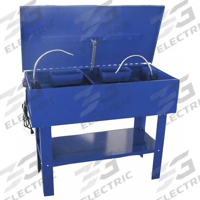 WESTWARD Parts Washer: For Water-Based Solution Base Type, Flush, Steel, 40 gal Fluid Capacity - Base-Mounted Parts Washers