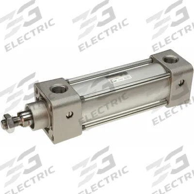 SMC Tie Rod Cylinder: Tie Rod, 2 in Bore Dia, 12 in Stroke Lg, Single Rod Rods - NFPA Aluminum Square-Head Cylinders