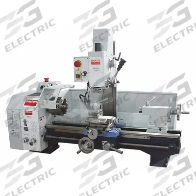 Dayton Bench Lathe and Mill: 9 in x 19 5/8 in (MPN 53UH18) - Combination Lathe/Mill Drills