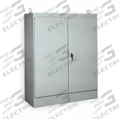 WIEGMANN Enclosure: Steel, 90 in x 72 in x 20 in, NEMA 12, Solid Cover, Hinged (MPN WA907220FSD). Key specifications — Brand: WIEGMANN; Closure Method: Padlock Hasp; Knockouts: Not Included.